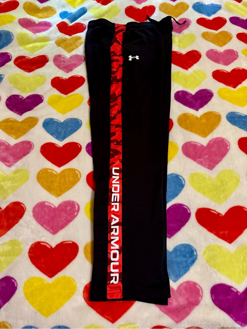 Under Armour Black Joggers with Red Camo.